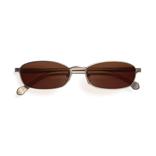 Coco 003 / Matte Silver Metal & Brown Lens - Shade Files